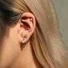 MODIAN 925 Sliver Original Design Ear Buckle Enamel Heart Cross Hoop Earrings For Women Fine Jewelry Accessories