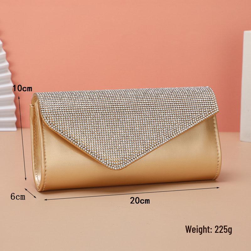 European-American Rhinestone Evening Clutch: Women's Luxurious Single Shoulder Bag