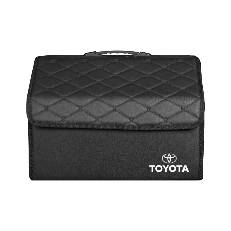 Car Trunk Storage Box Foldable Organizer Tools For Toyota 86 Mirai Supra Prado Alphard Crown Venza Prius Yaris RAV4 CHR Keyring