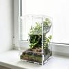 Reptile Feeding Cage with Door Portable Container Clear Breathable Professional Enclosure Box