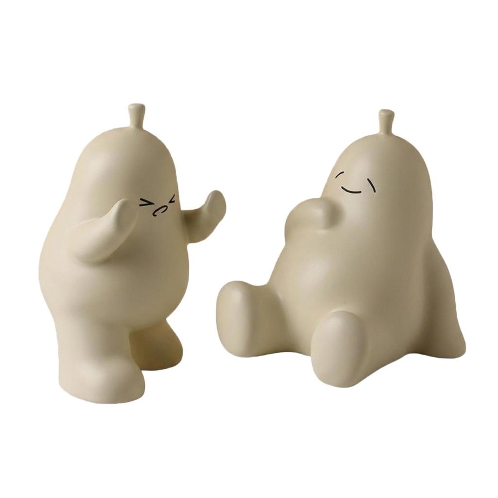 Creative Pear Statues Book Holder Decorative Figurine Bookends Art Sculpture for Office Bookshelf Living Room Decoration