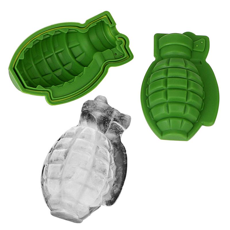 Plastic Ice Cube Mold 3D Crative Gun Bullet Grenade Shape Ice Mold DIY Household Use Summer Whiskey Wine Pudding Ice Cube Maker