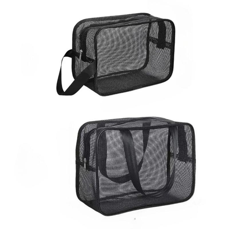 Woman Mesh Shower Caddy Tote Bag Cosmetic Storage Bag Multifunctional Shower Bag Large Capacity Portable Toiletry Organizer Fitness Swimming Handbag