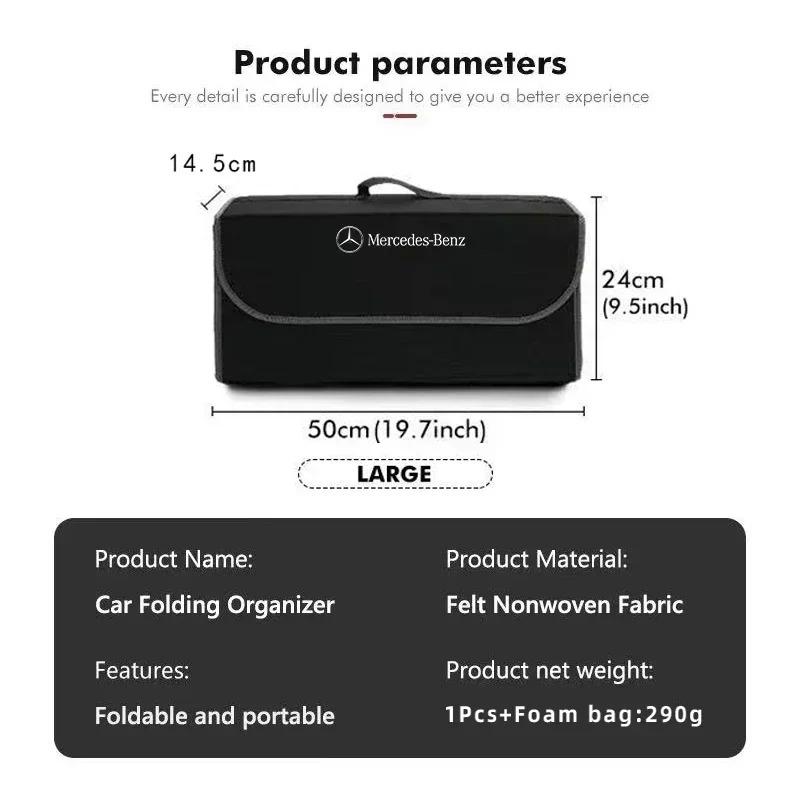CQS1 Car Trunk Organizer Tool Box Folding Storage Bag Toolbox For Mercedes Benz AMG GLE GLS CLS GLC CLA GLA GLK ML C197 R231 W167 W24