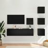 TV Cabinet Set 6 pcs 60 x 30 x 30 cm Black Oak
