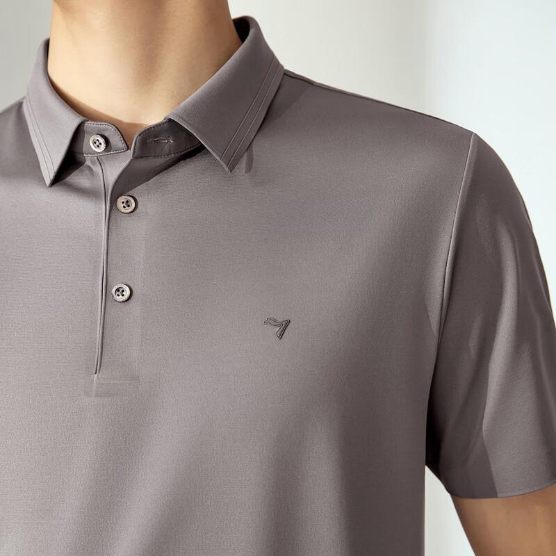 Qipai Men's Seamless Mulberry Silk Blend Short-Sleeve Polo Shirt