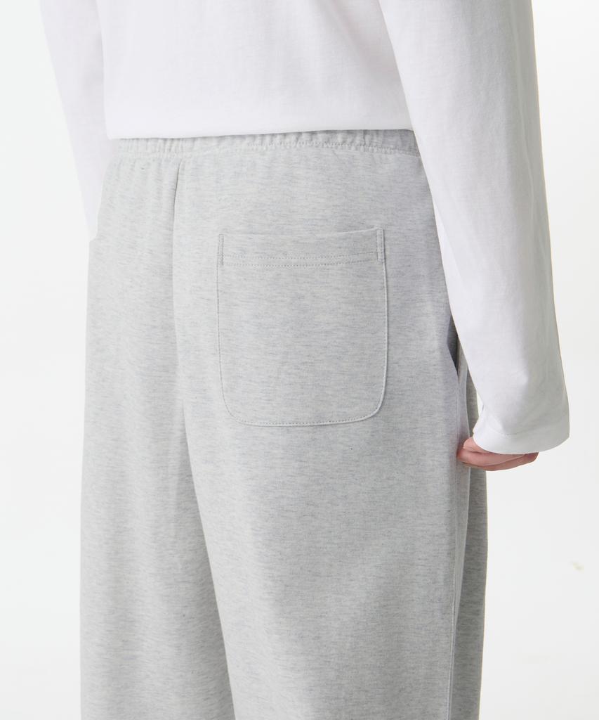 Musinsa Standard Double Knit Two-Tuck Wide Lounge Sweatpants [Melange Light Gray]