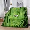 Soccer Football Field Print Flannel Blanket Soft Warm Throw Sofa Bedroom Game Room Birthday Gift Indoor Home Bedding Decor