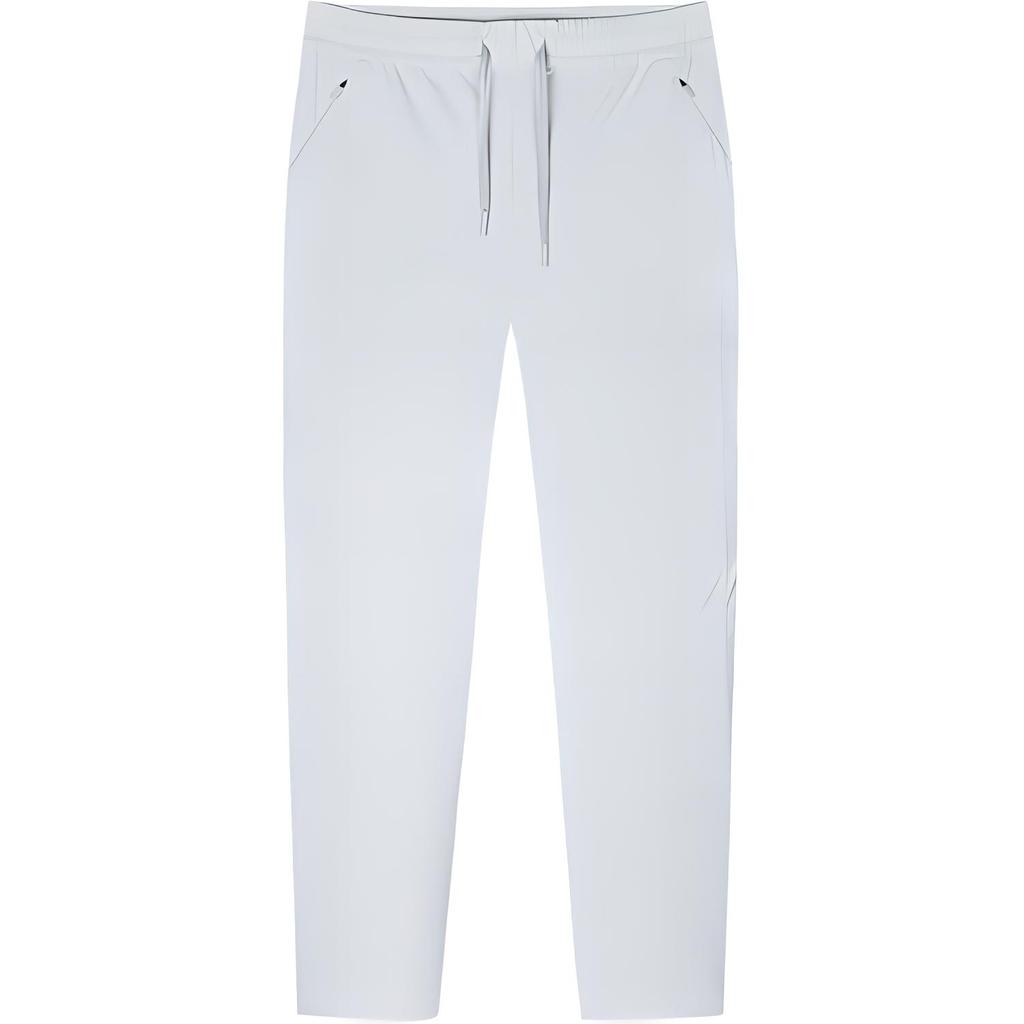 Anta Solid Color Mid-Rise Drawstring Breathable Versatile Straight Leg Casual Pants Women bottoms Gray-Mist 162430302-1