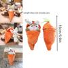 Cute Carrot Bunny Plush Toy Pendant For Bags And Keys, Soft Short Plush, 15cm Height