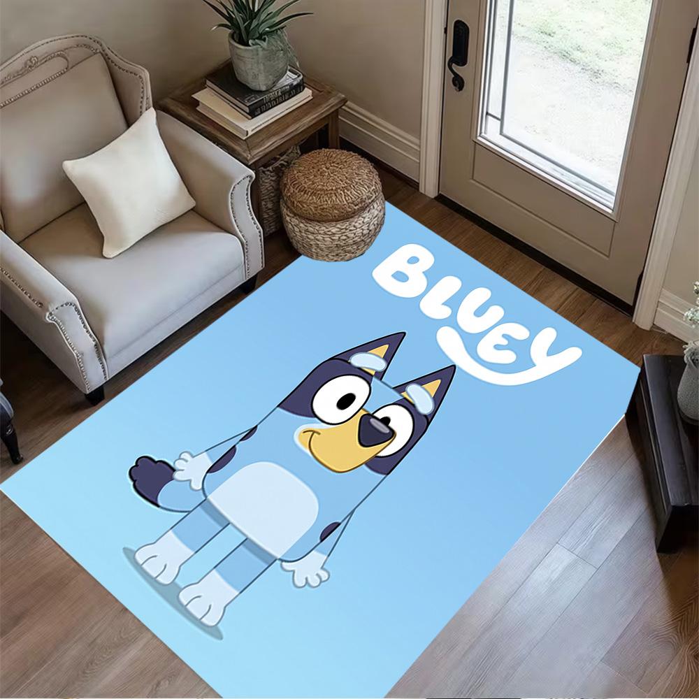 Bluey's Adventure Carpet Suitable for Dining Room Outdoor Living Rooms Dormitory Anti-slip Rug Anime Office Decor Perfect Gift for Friends & Family