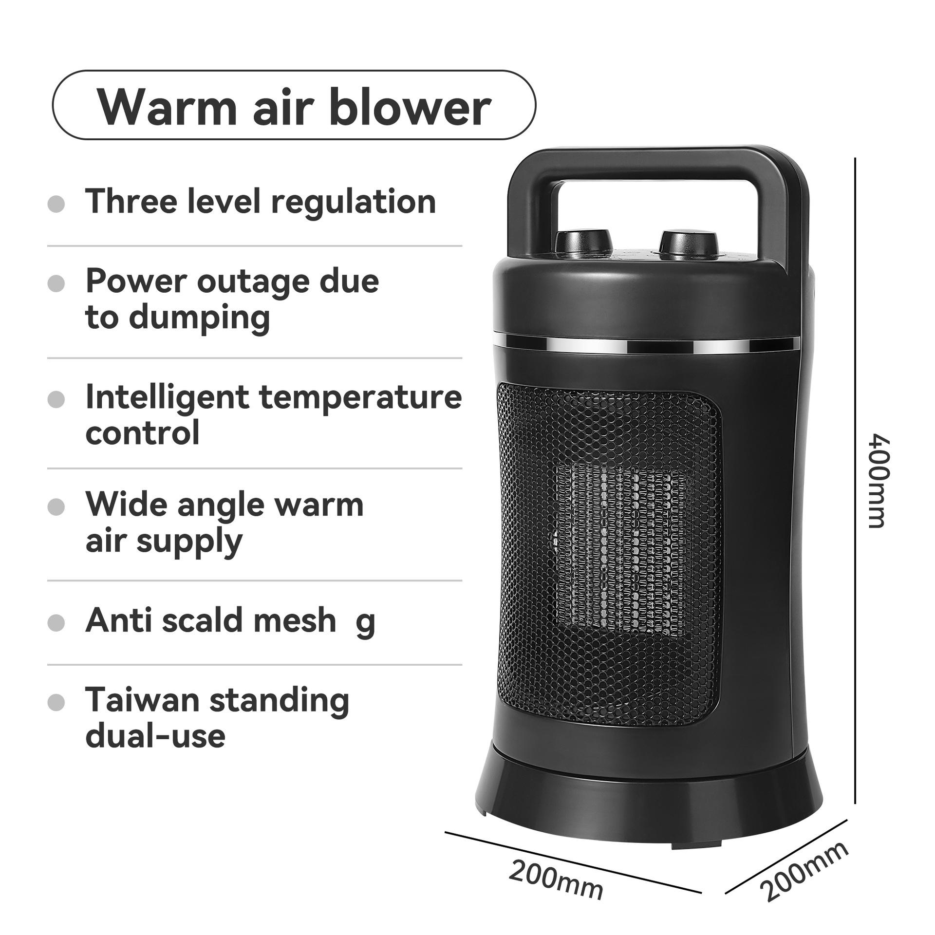 PTC Portable Energy-Saving Desktop Heater for Home & Office
