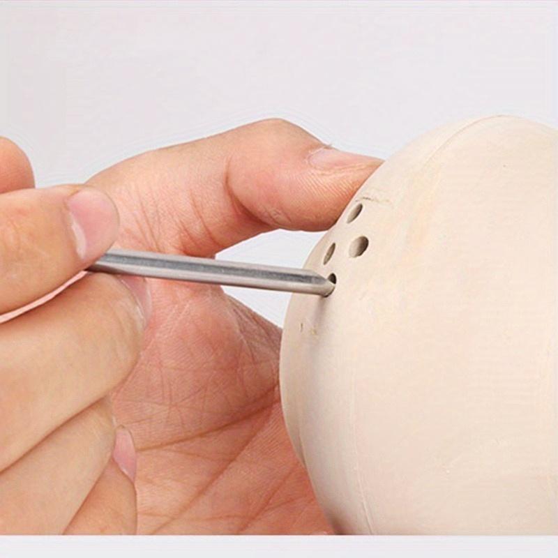 6PCS Pottery Punch Hole Teapot Mouth Punching Tools Full Circle Punch Drilling Purple Clay Pot Tool Stainless Steel Clay Tools