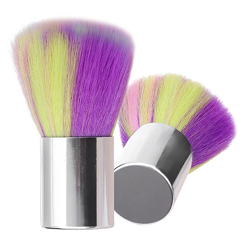 Soft Nail Cleaning Brush Rainbow Uv Gel Powder Dust Remover Cleaner Brush Tools