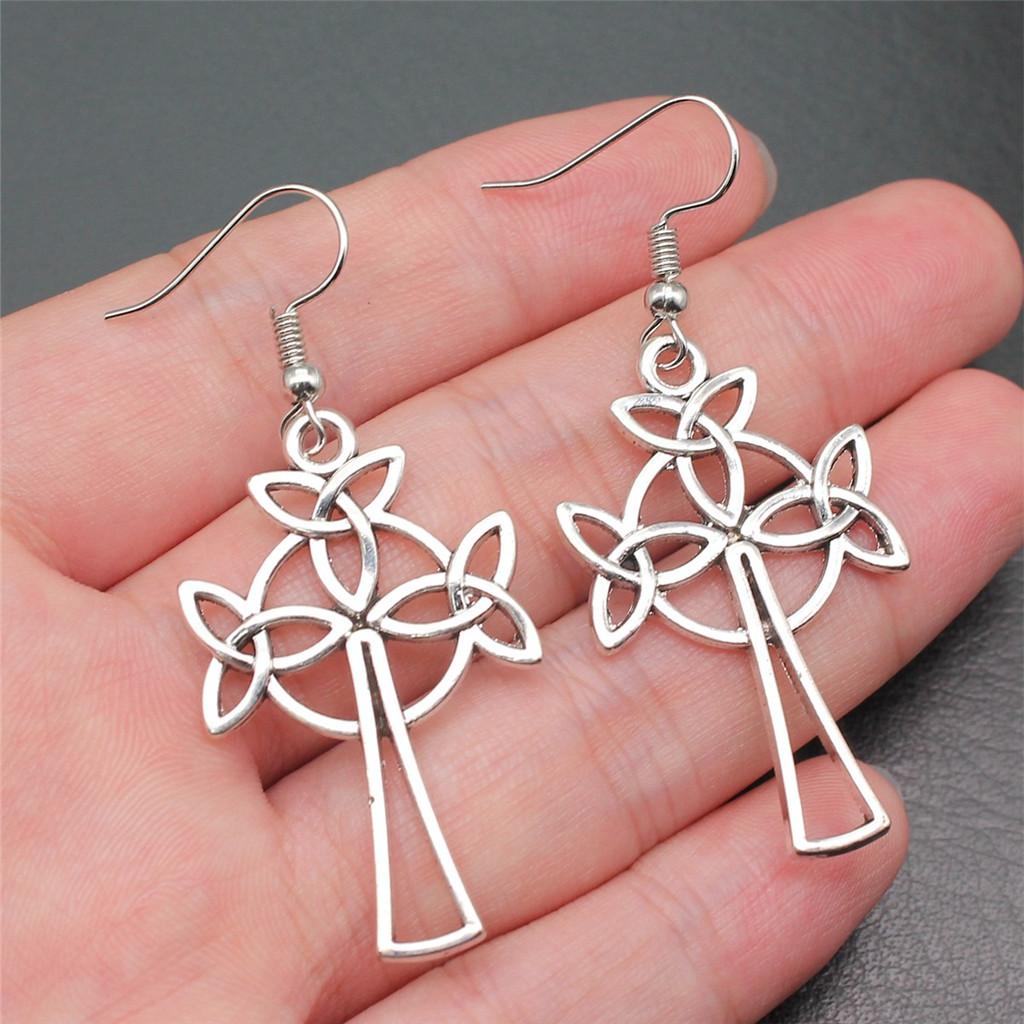 Drop & Dangle Earring Celtic Hexagram Kids' Jewelry MaterialsEarring Size 18x19mm QE006