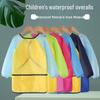 Children's Waterproof Sleeveless Painting and Eating Bib - Stain-Proof, Double-Sided, Creative Art Design, In Stock