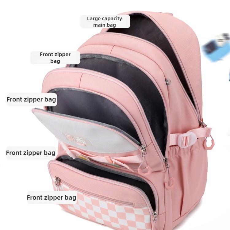 Elementary girl school backpack large capacity ladies fashionable backpacks for middle high school college student bookbag