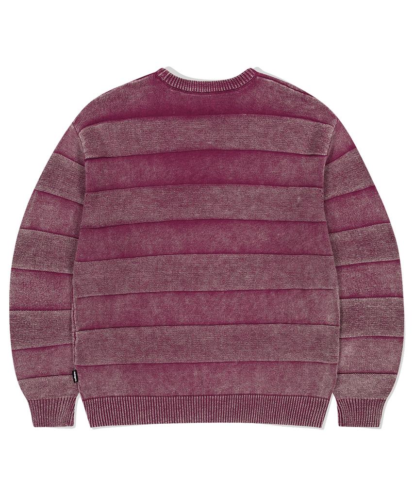 MAHAGRID Washed Stripe Knit Pink(Mg2Esmk600A)