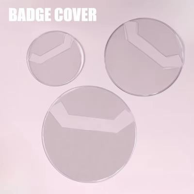 10 ks 58/75mm Kulaté kovové odznaky HD Průhledný ochranný kryt Japonský Baji PVC Úložný displej Ochrana proti poškrábání