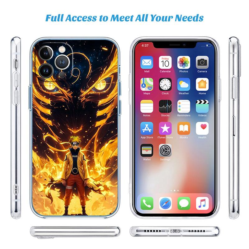 Naruto Uzumaki Sasuke Transparent Phone Case for Samsung Galaxy A04 A04S A14 A23 A34 A54 M23 M33 M52 M53