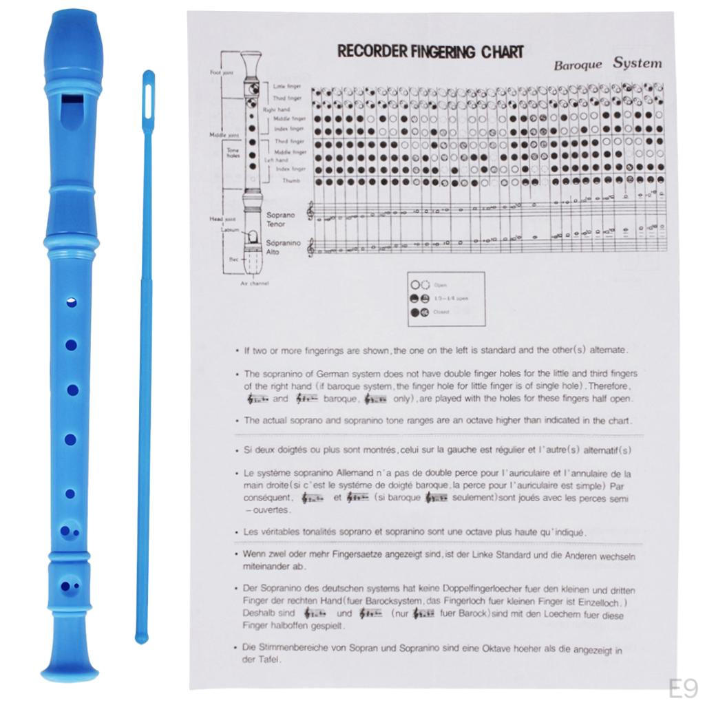 8 Hole Clarinet Children Music Flute with Cleaning Rod for