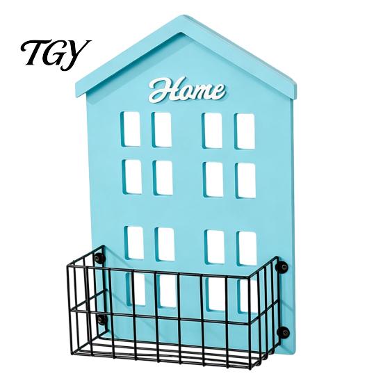 Charming Wall Shelves for Fairy Tale Style Wooden House Shape Shelf, Decorative Metal Storage Rack, Creative Sturdy And Wood Floating