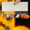 New Halloween Cute Funny Pumpkin Bat Ghost Black Cat Spider Witch Hat Resin Pendant Earrings Halloween Gift Giving Set