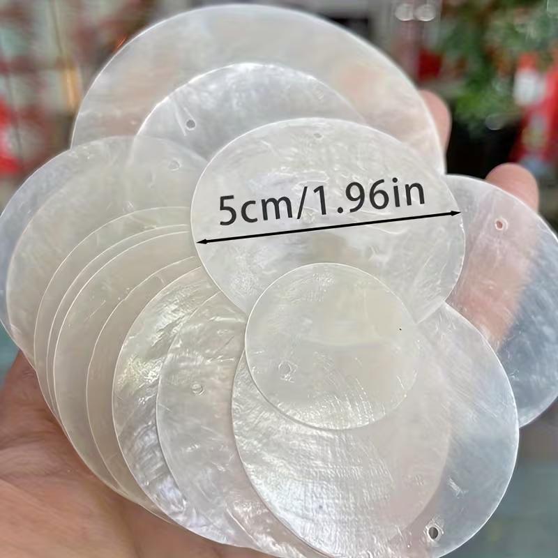30PCS Boho Chic Double-Hole Bead Wind Chime-Handmade Shell Decorative Wind Catcher, Ideal for Wedding&Party Decorations