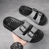 Fashion Women Lightweight Buckle Decor Fastener Large Size 45 46 Sport Sandals Sporty Black Fabric Sandals Summer Men Shoes