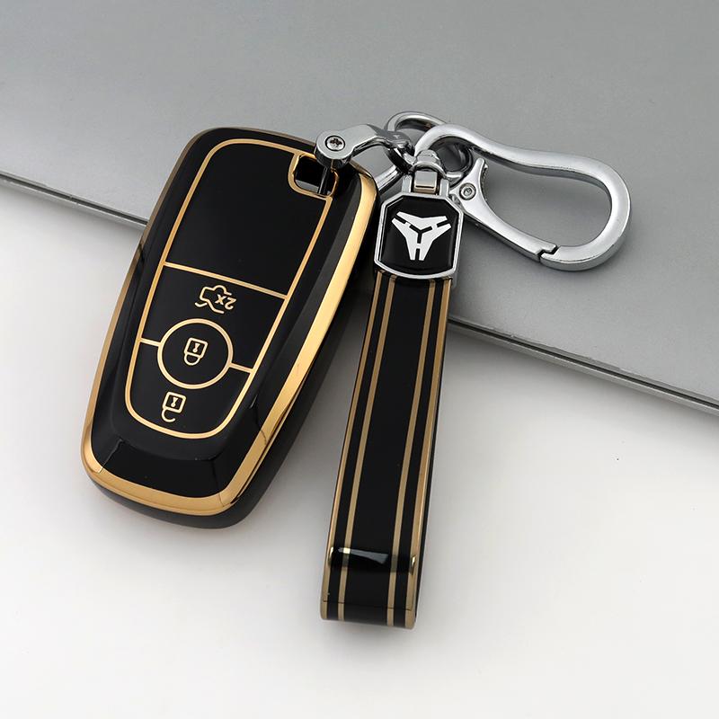 3 Buttons Car Key Case For Ford Edge Fusion Mustang Explorer F150 F250 F350 Ecosport Key Cover Protector Holder Shell Accessory