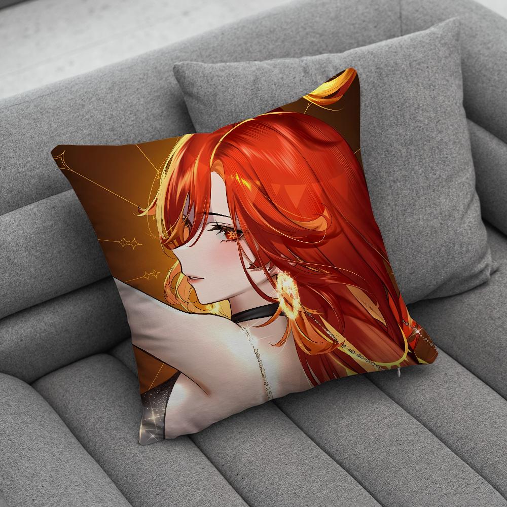 GGenshin Impact Mavuika Housse d'oreiller Étuis à coussin doux pour Décoration de canapé de ferme Décorations d'intérieur et Protection