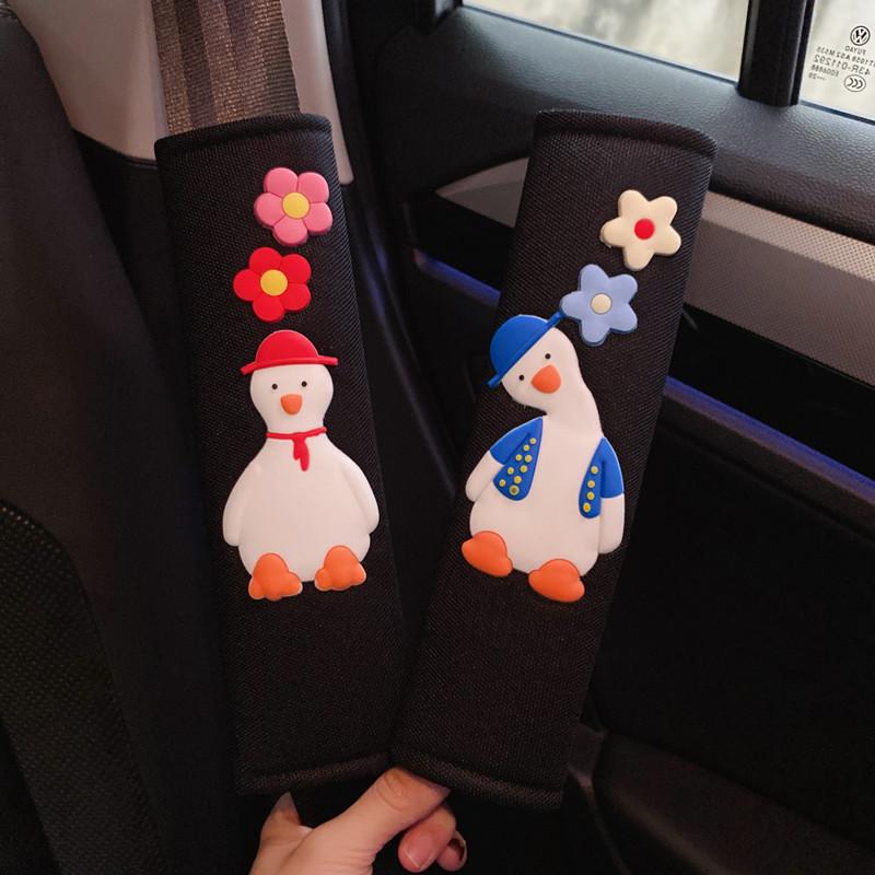Cute Cartoon Car Seat Belt Shoulder Pad Cover For Summer Long-lasting Four Seasons Female