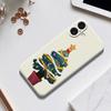 For iPhone 17 Case Christmas Tree Potted Plants Pattern Printing Straight Edge TPU Phone Back Cover