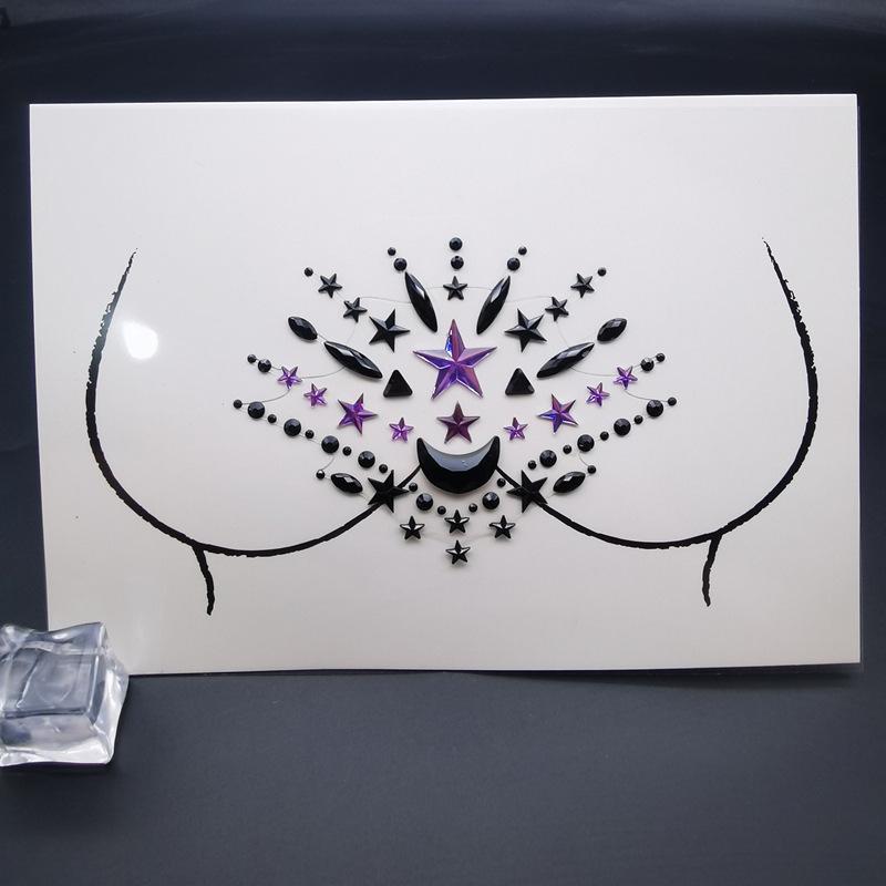 High-Quality Rhinestone Tattoo Stickers for Face and Nipple 