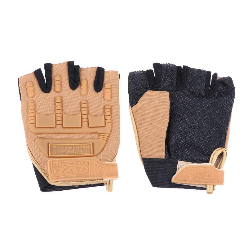 

Cycling Kids Gloves Breathable Half Finger Anti-Slip Protective Outdoor Sports Gloves Climbing Running Boys Girls Gloves коричневый