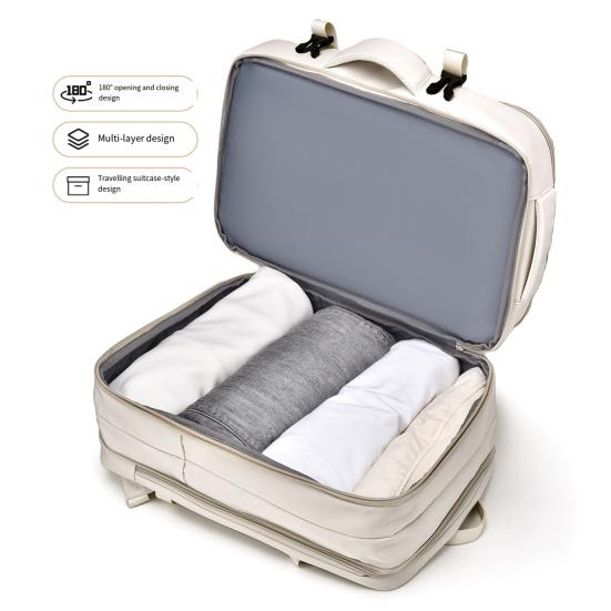 Expandable Travel Backpack Large Capacity Carry-on Backpack with USB Charging Port 15.6 Inch Laptop Backpack Weekender Daypack