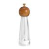 Salt Pepper Grinder Wooden Shakers with Adjustable Ceramic Core Transparent Acrylic Manual Salt and Pepper Mill