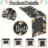 Happy Birthday Table Runner, 72×13In Vintage Black Gold Birthday Table Runner Birthdays Dining Linen Tables Decoration for Men Women Indoor Outdoor