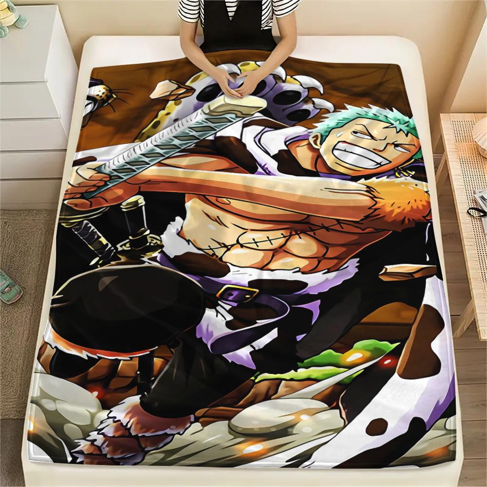 One Piece character Print Flannel Blanket,High quality Comfortable for All Seasons,Home Decor,Warmth and Comfort,Perfect for Christmas Gifts