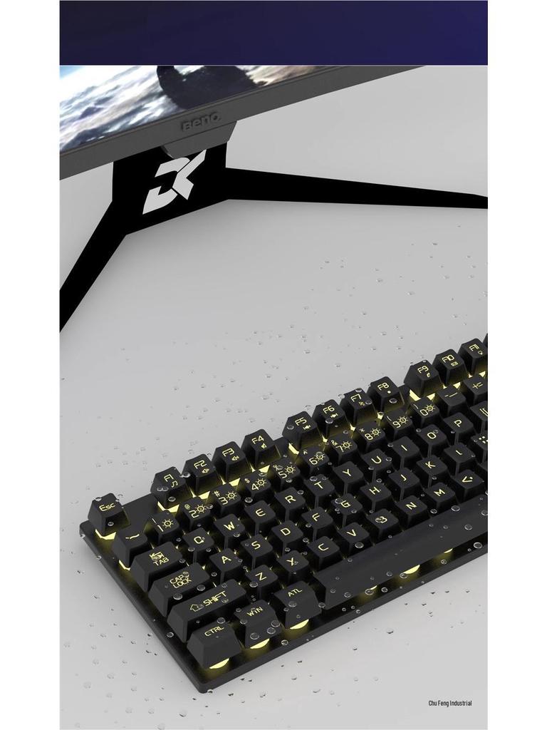 Luminous Wired Keyboard & Mouse Set with Floating Keycaps - USB, Mechanical Feel for Gaming Desktops & Laptops