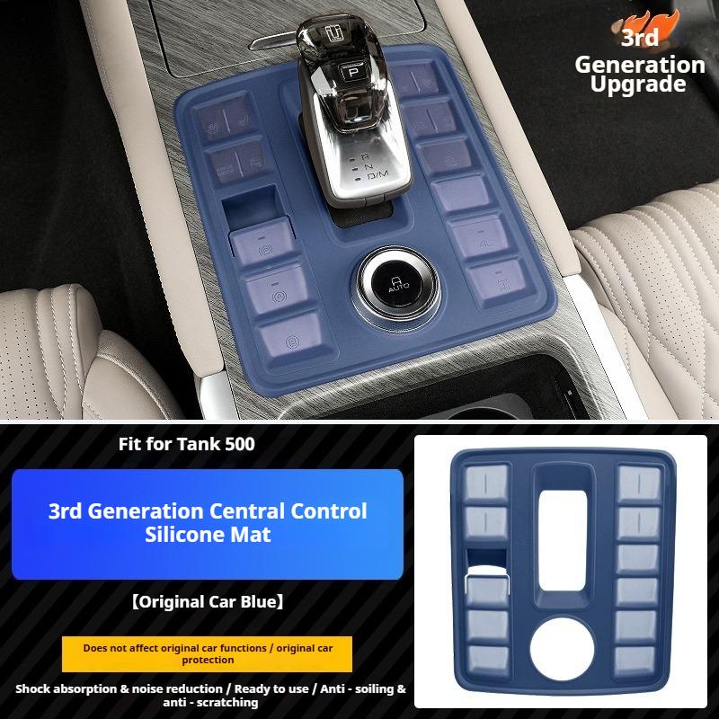 For GWM Tank 500 Hi4-T Car Central Control Dustproof Silicone Pad Scratch and Dust Gear Panel Protection Pad Car Accessories