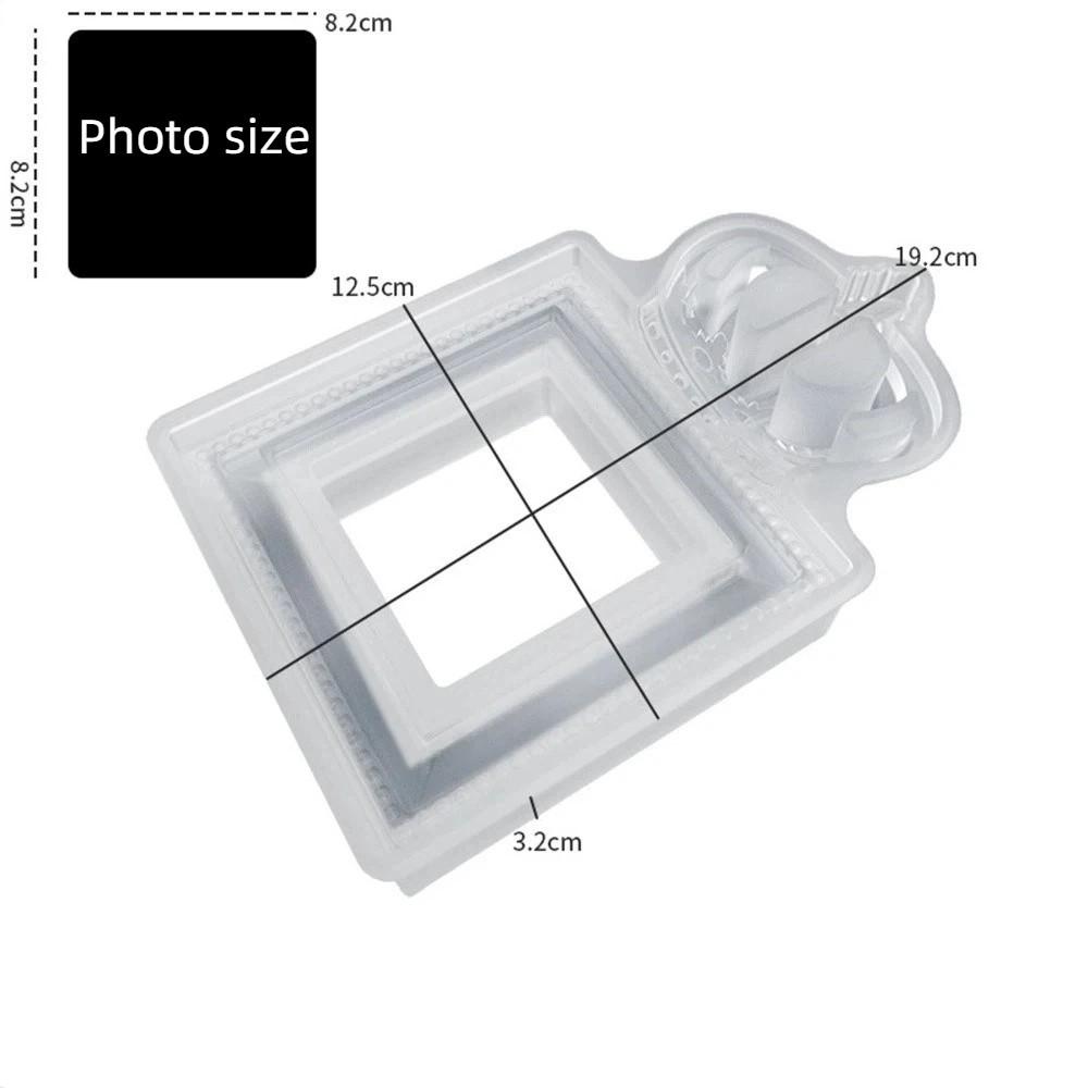 Non-Stick Photo Frame Silicone Mold Crown Design Epoxy Resin Mold Plaster Ornament Mold Home Decor