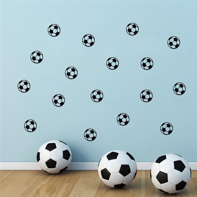 

20Pcs/Set Football Ball Wall Sticker Sports Boys Bedroom Art Pvc Wall Sticker N/A