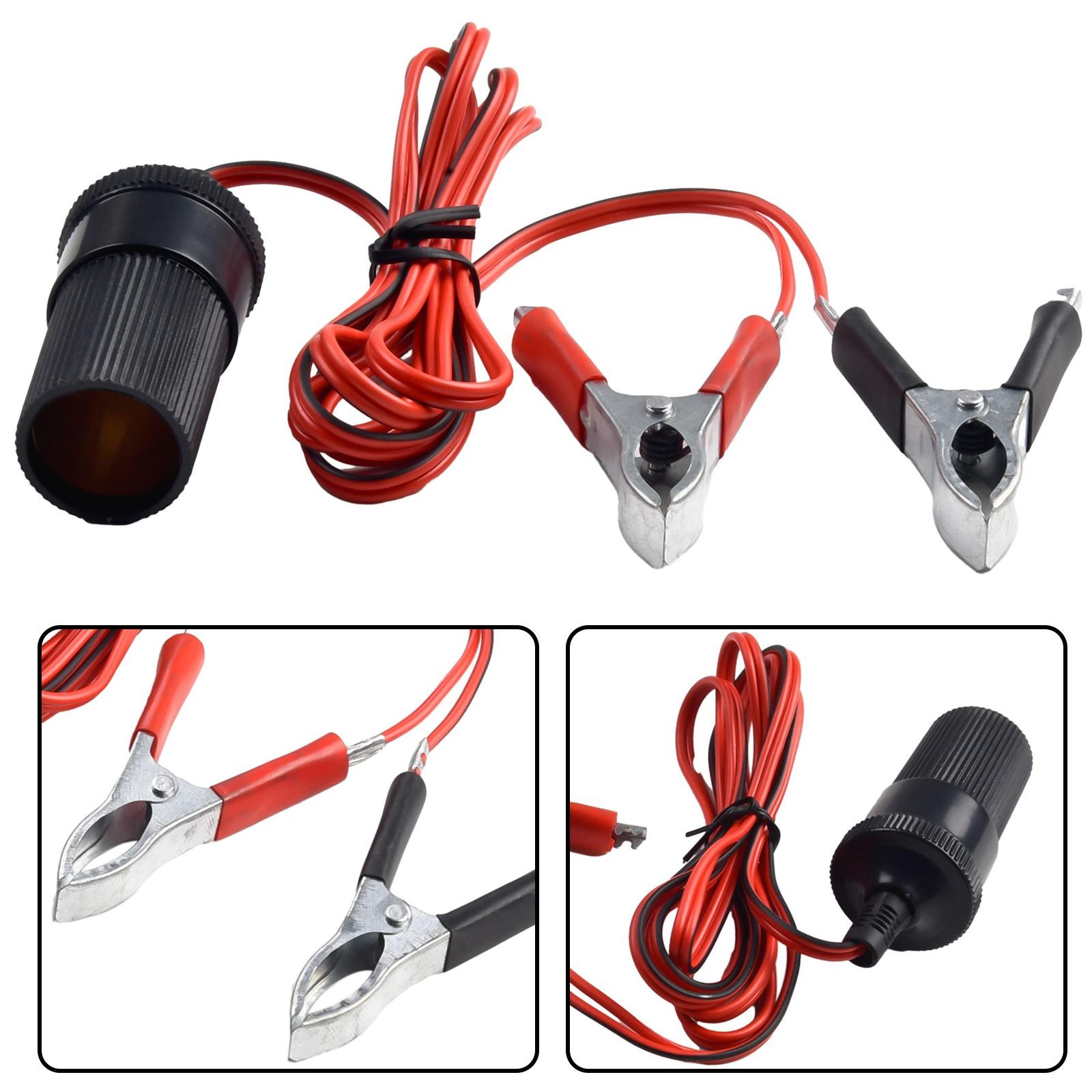 

Clip On Car Socket Adapter Cable Battery Clamp Instantly Power 12V Accessories
