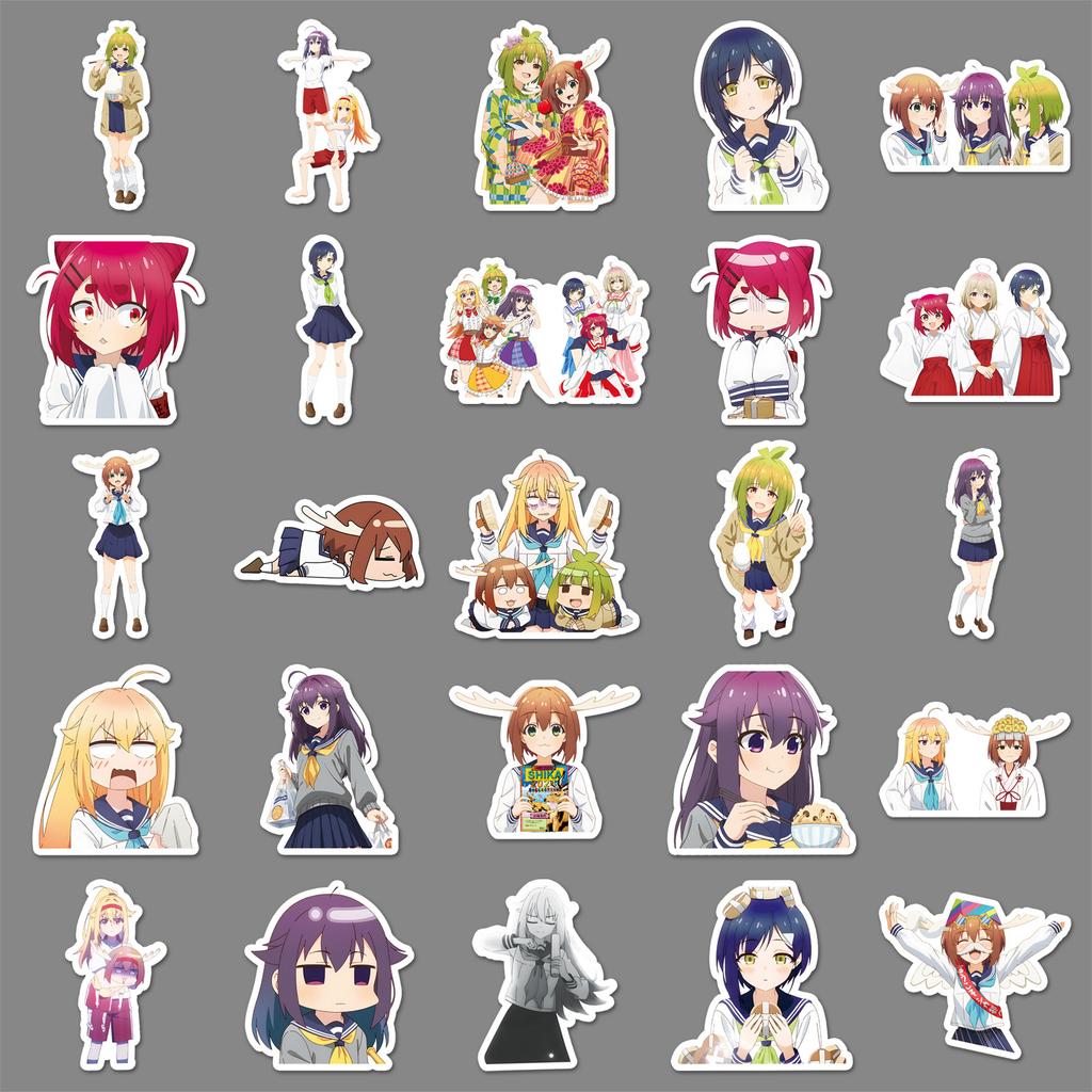 50 Pictures of Kanoko Nako's Cartoon Stickers Personalized Japanese Comic Decorative Water Cup Mobile Phone Case Stickers