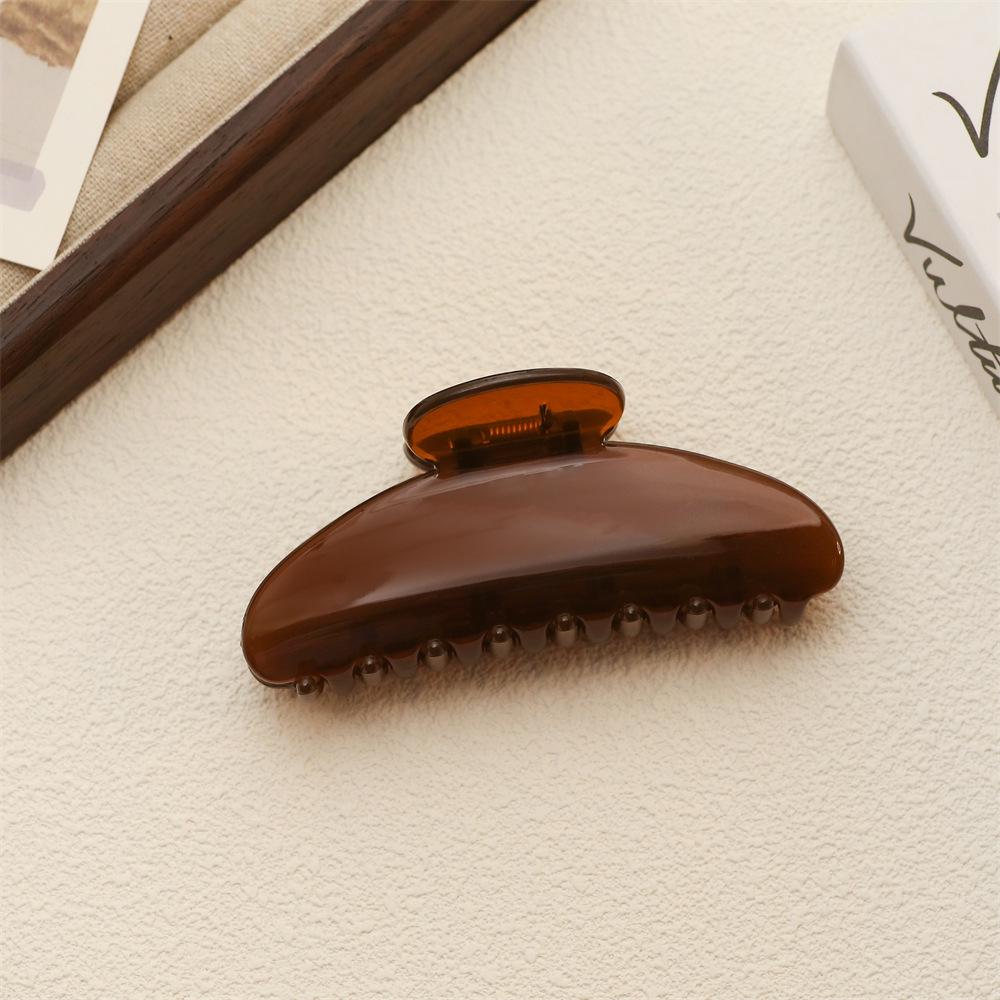 Large Semicircle Jelly Color Updo Hair Claw Clip for Thick Hair