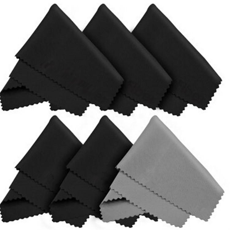 Custom Logo Eyeglass Cleaning Cloth - Black, White, Gray Polyester for Jewelry and Reading Glasses