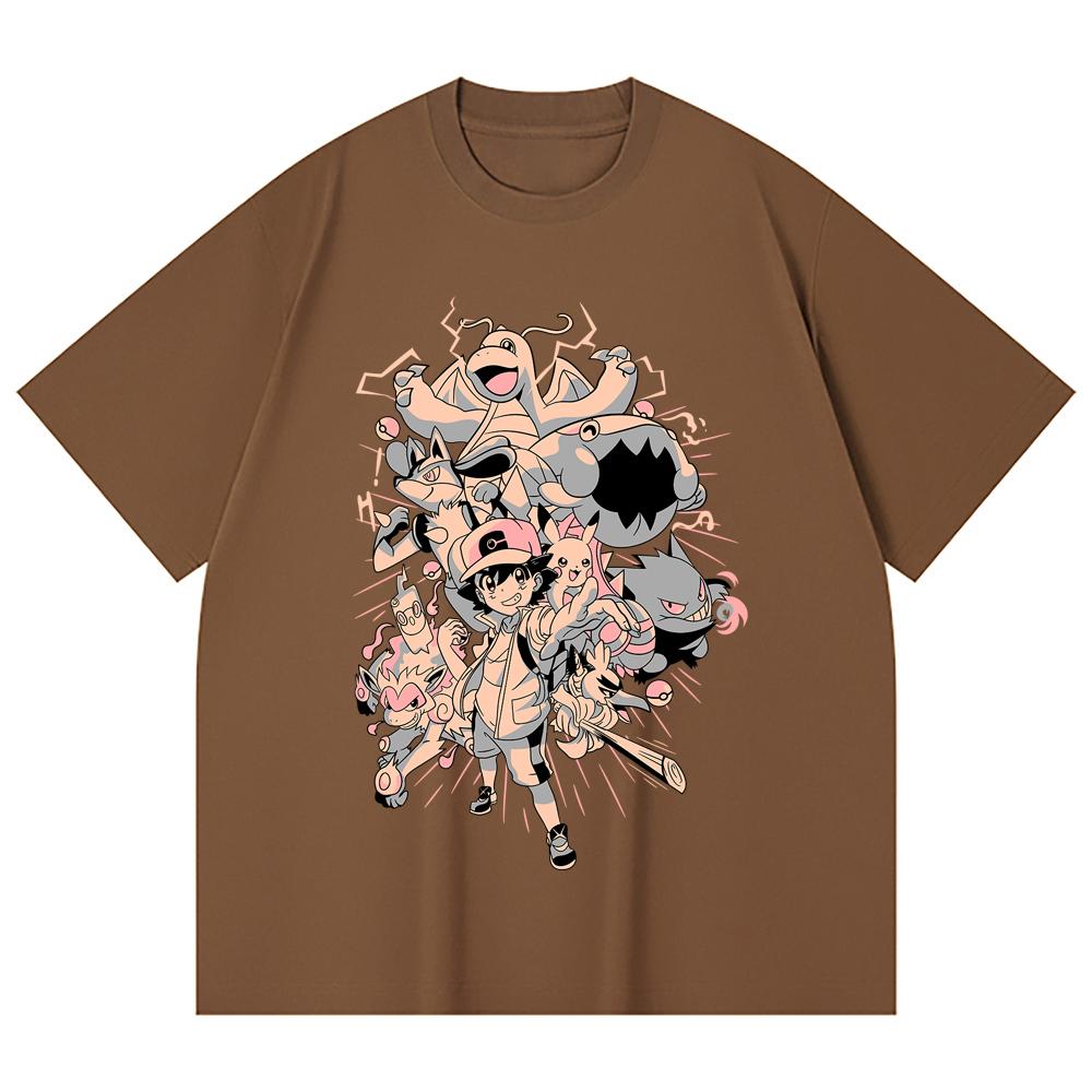 230 Gsm 100% Cotton Pokemon V20 Print Unisex Heavy Cotton T Shirt