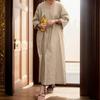 New Style Solid Color Loose Casual Plus Size Cotton Linen Dress