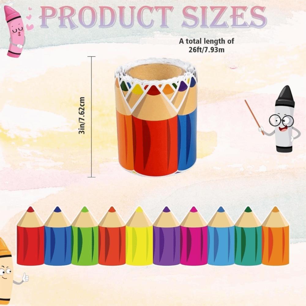 1Roll New Self Adhesive Chalkboard Bulletin Board Border 3inch Paper Border Paper DIY Border Classroom Decors Handmade Crafts